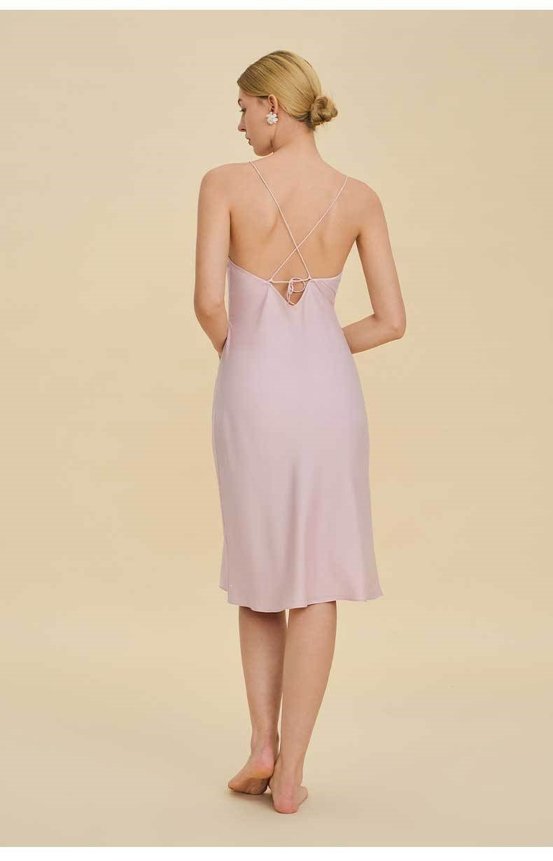 Backless V-Neck Spaghetti Strap Short Nightdress | Sexy Summer Sleepwear