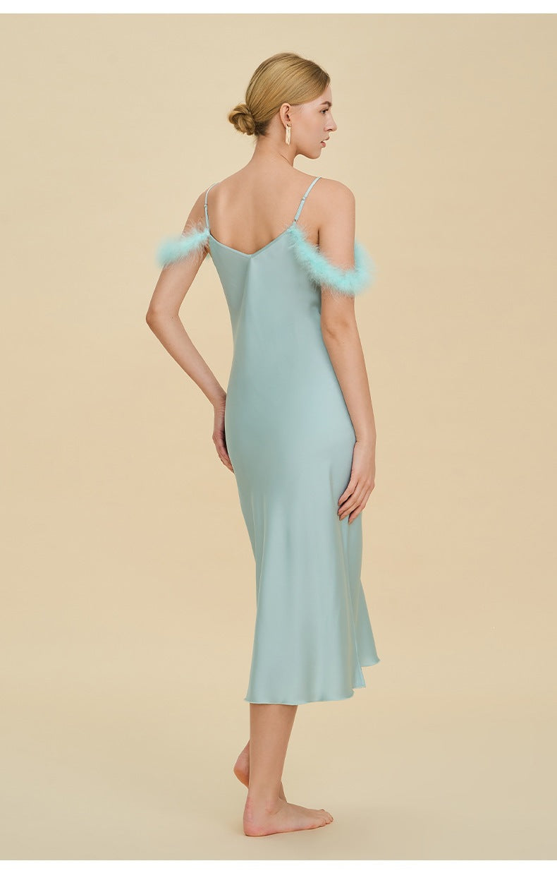 Satin Slip Nightdress | Light Luxury Sleepwear & Bridesmaid Gift
