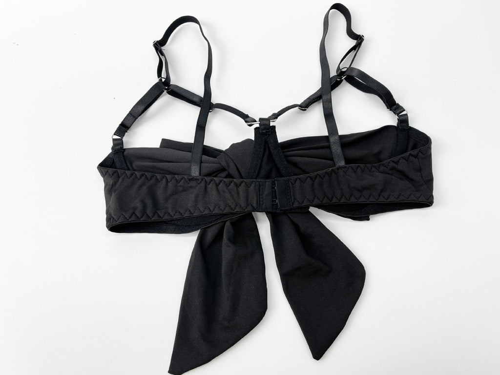 Bow Hollow Strap Lingerie Set – Ultra-Thin, with Leg Socks & Gloves