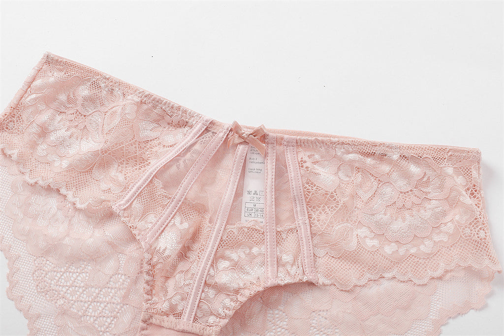 French Lace Full-Cup Bra Set – Minimizing, Lift & Anti-Sag