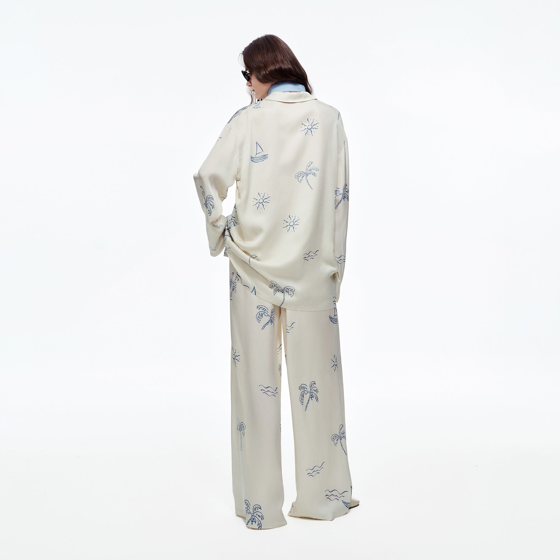 Cotton Long Sleeve Pajama Set | Women's Loungewear