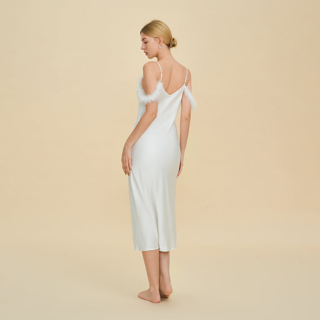 Satin Slip Nightdress | Light Luxury Sleepwear & Bridesmaid Gift