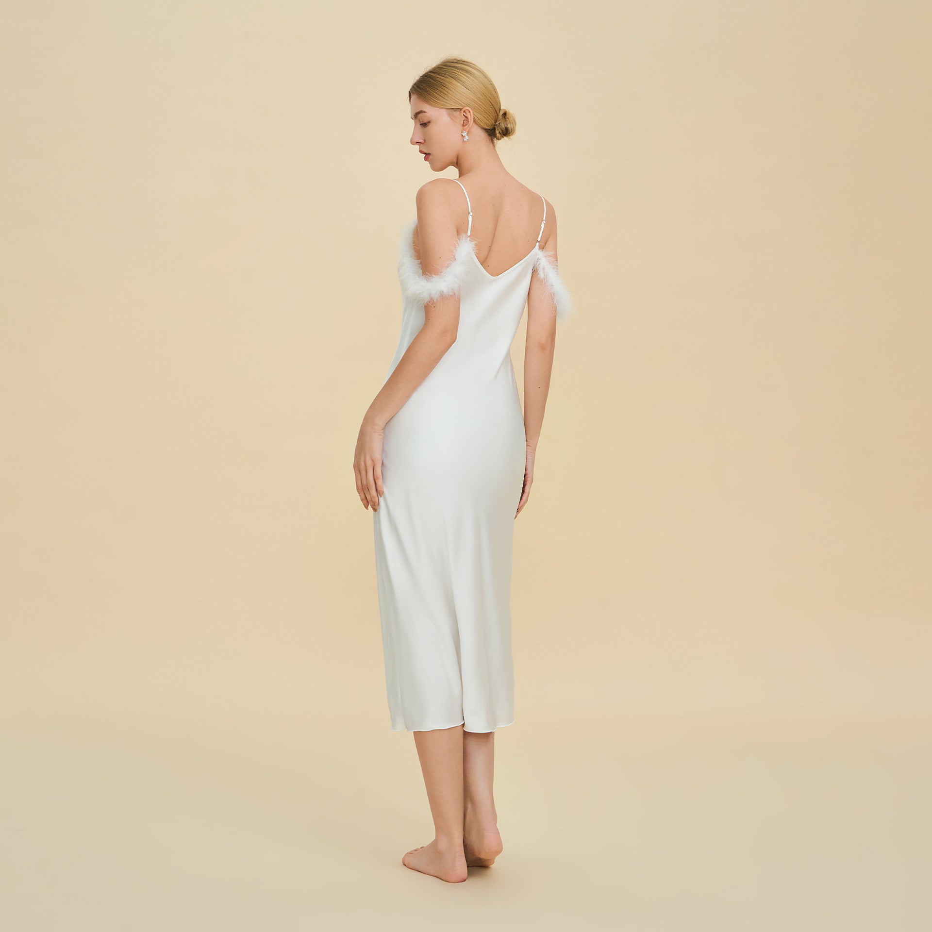 Satin Slip Nightdress | Light Luxury Sleepwear & Bridesmaid Gift