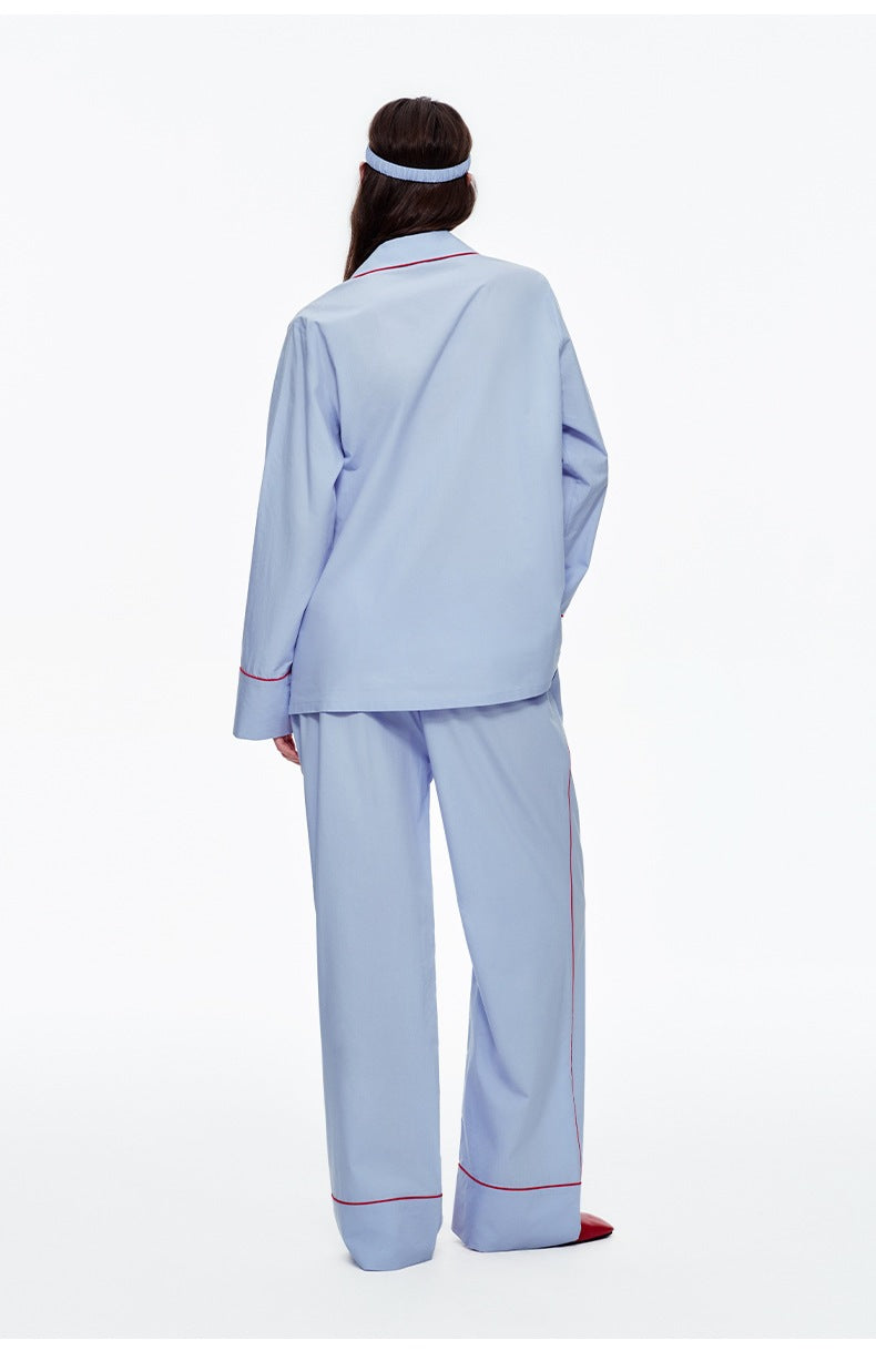 Lyocell Cardigan Lapel Long Sleeve Pajama Set | Elegant Wearable Loungewear