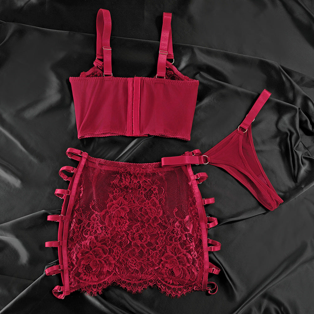 High-Elastic Lace Lingerie Set | 3D Tailored Bra & Brief