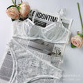 French Ultra-Thin Sheer Lace Bra Set – Full Coverage