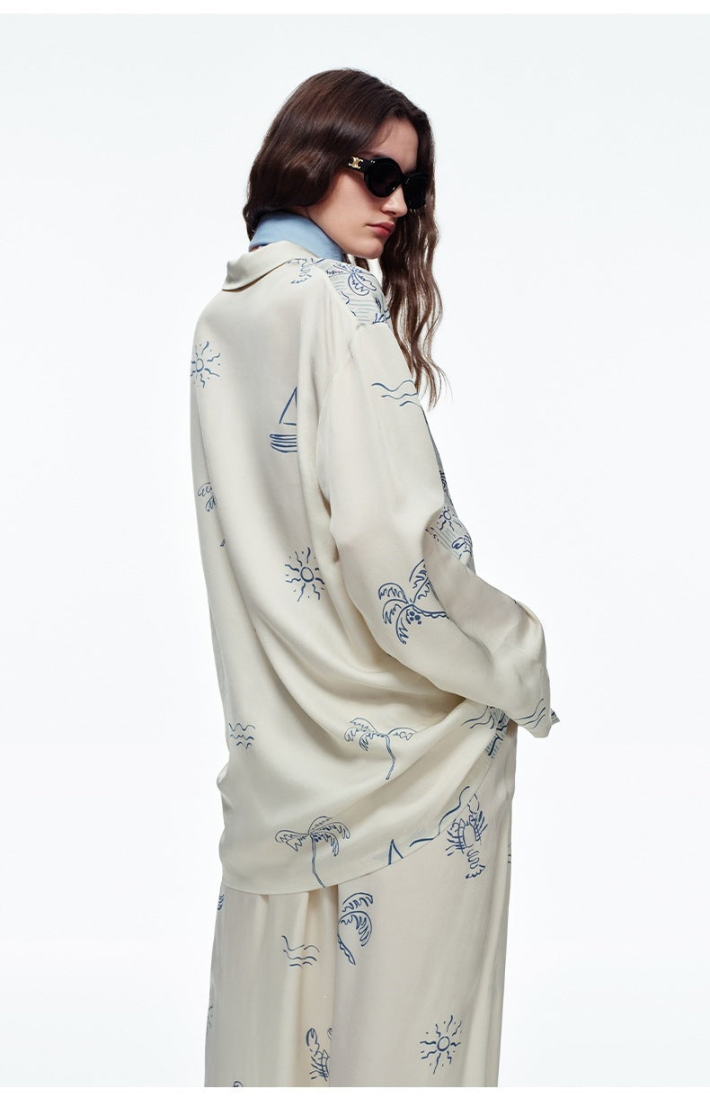 Cotton Long Sleeve Pajama Set | Women's Loungewear