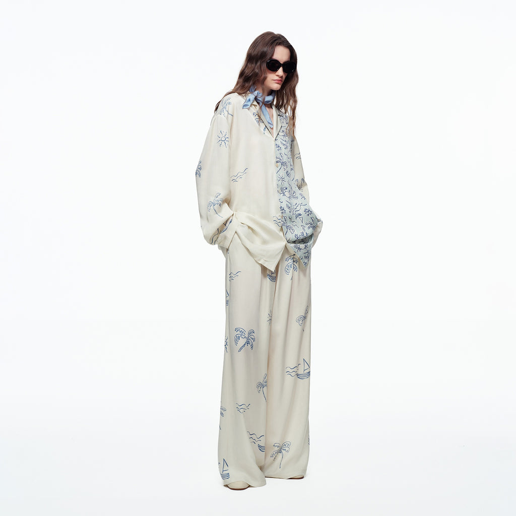 Cotton Long Sleeve Pajama Set | Women's Loungewear