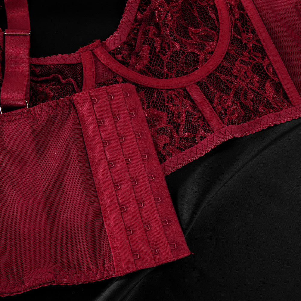 High-Elastic Lace Lingerie Set | 3D Tailored Bra & Brief