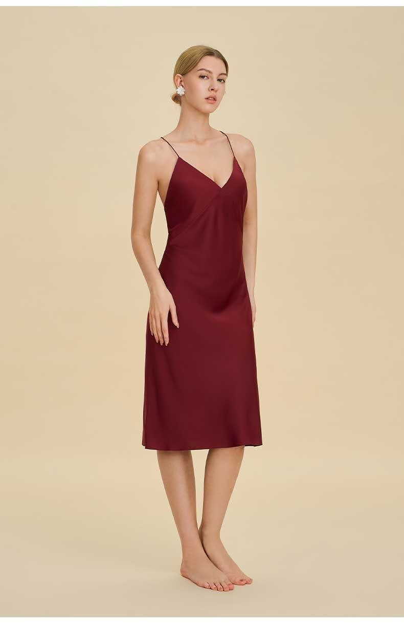 Backless V-Neck Spaghetti Strap Short Nightdress | Sexy Summer Sleepwear