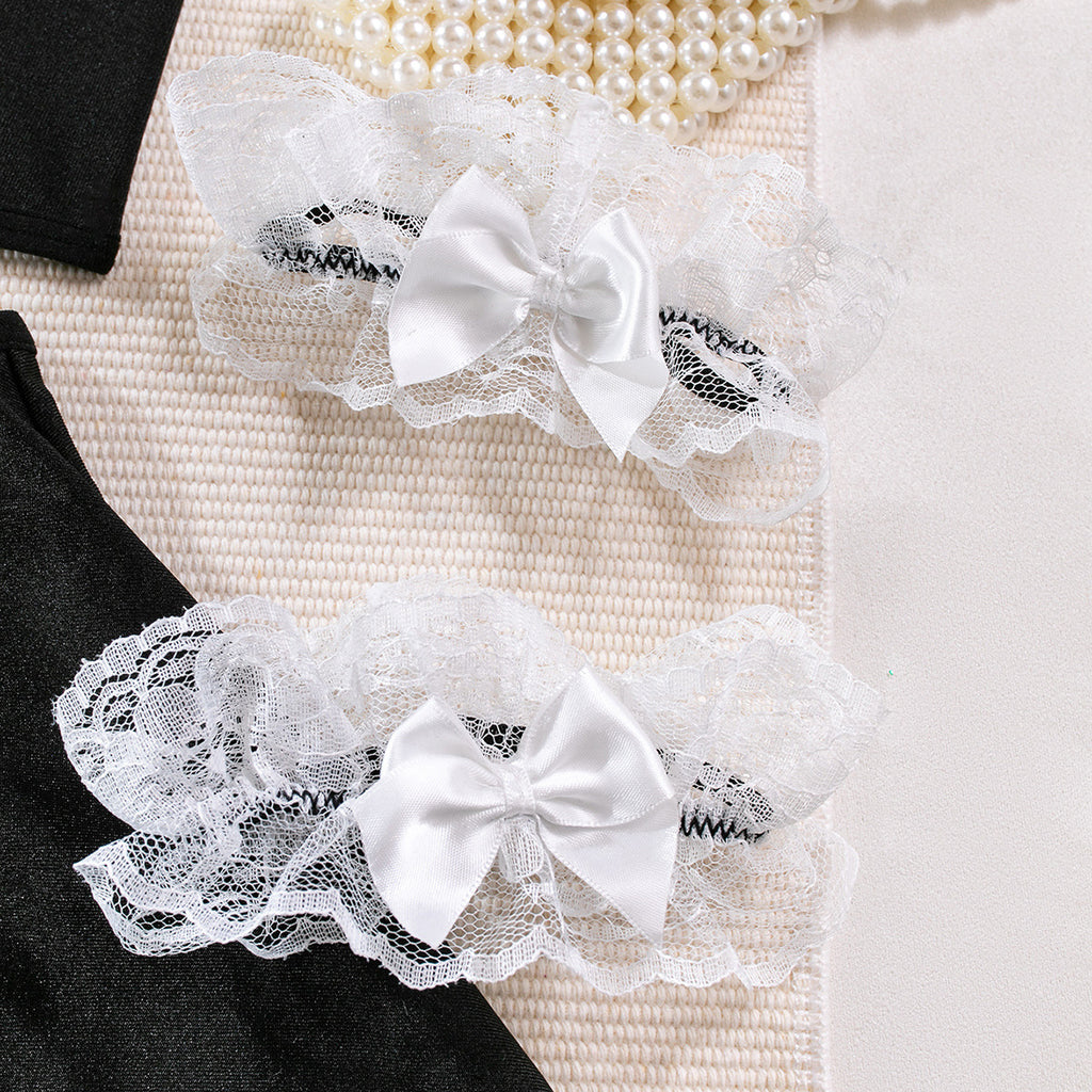 Sheer Mesh Backless Apron Lingerie Dress