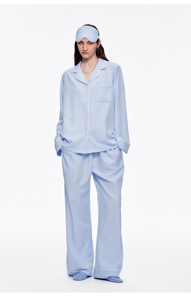 Brushed Soft Long Sleeve Pajama Set | Loose Casual Loungewear