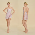 Lace Halter Vest & Shorts Two-Piece Set | Light Luxury Loungewear