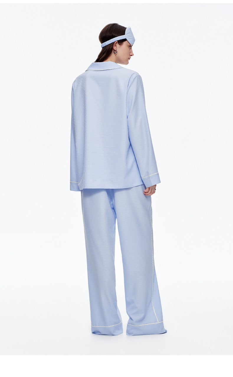 Brushed Soft Long Sleeve Pajama Set | Loose Casual Loungewear