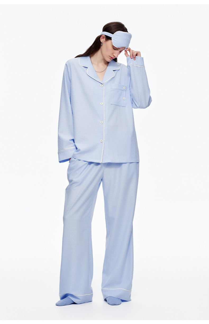 Brushed Soft Long Sleeve Pajama Set | Loose Casual Loungewear