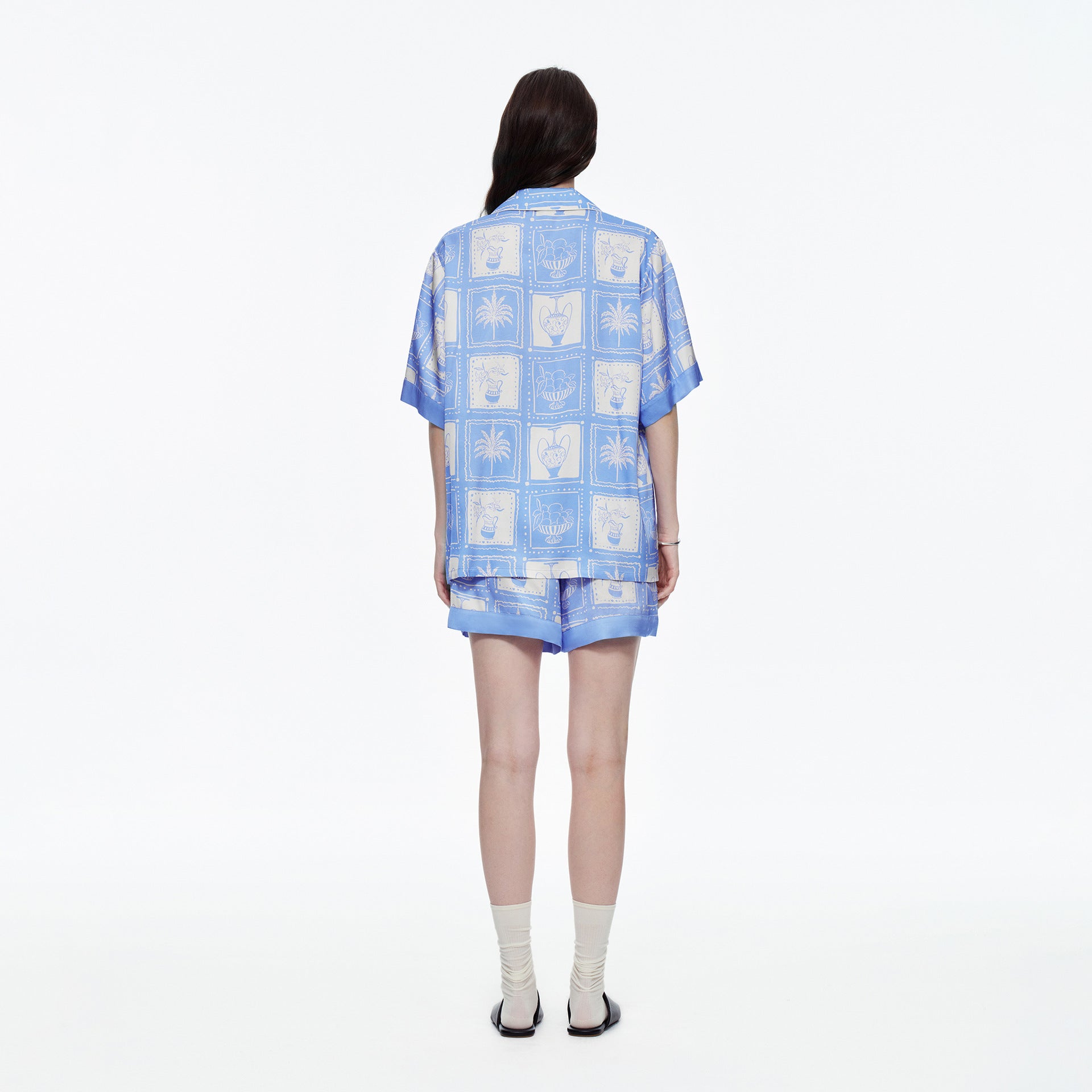 Lemon Print Short Sleeve Pajama Set | High-End Summer Loungewear