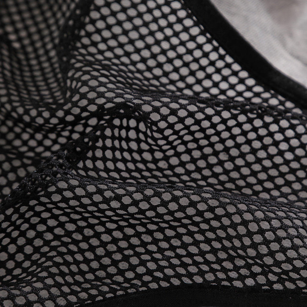 Sheer Mesh Metal Neck Bodysuit
