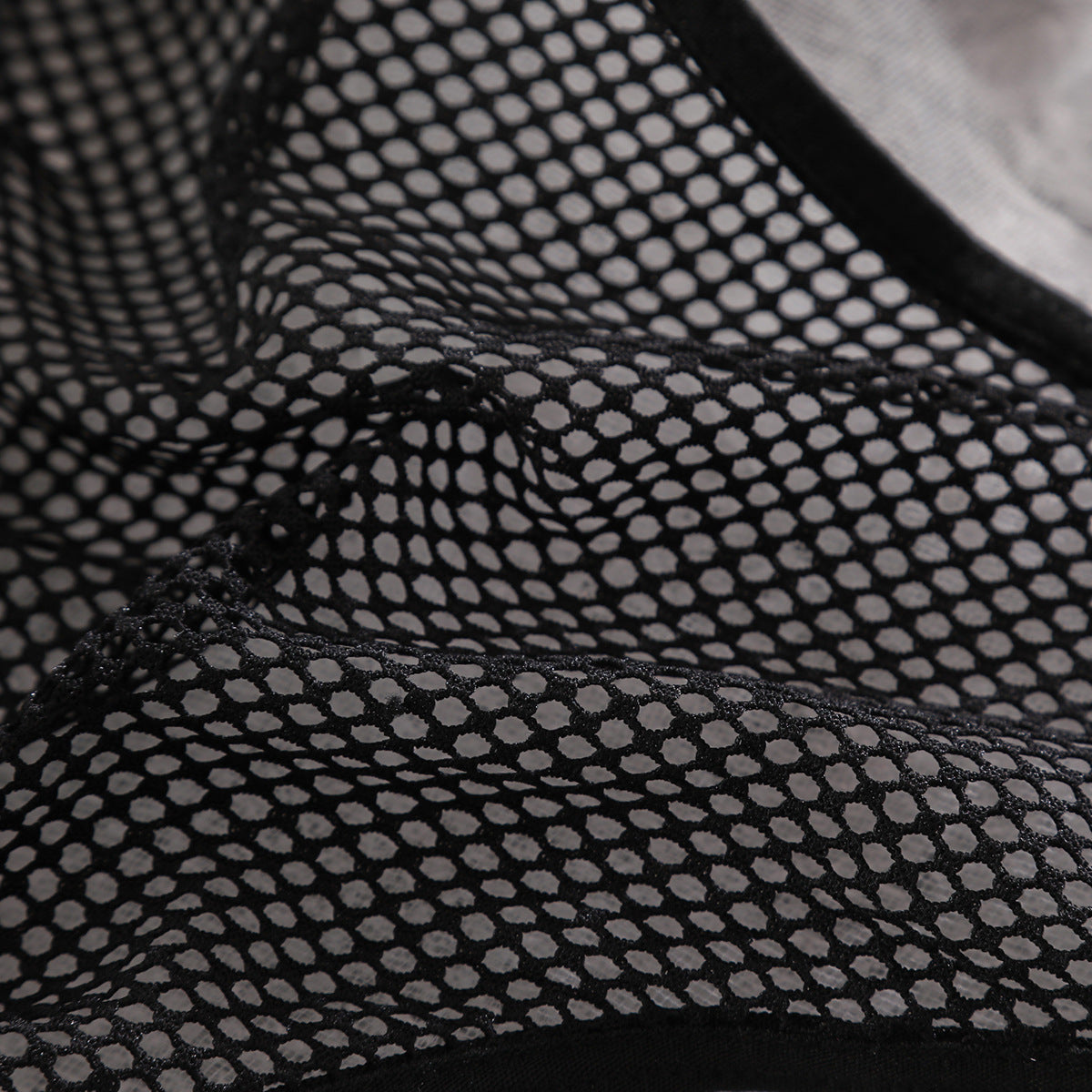 Sheer Mesh Metal Neck Bodysuit