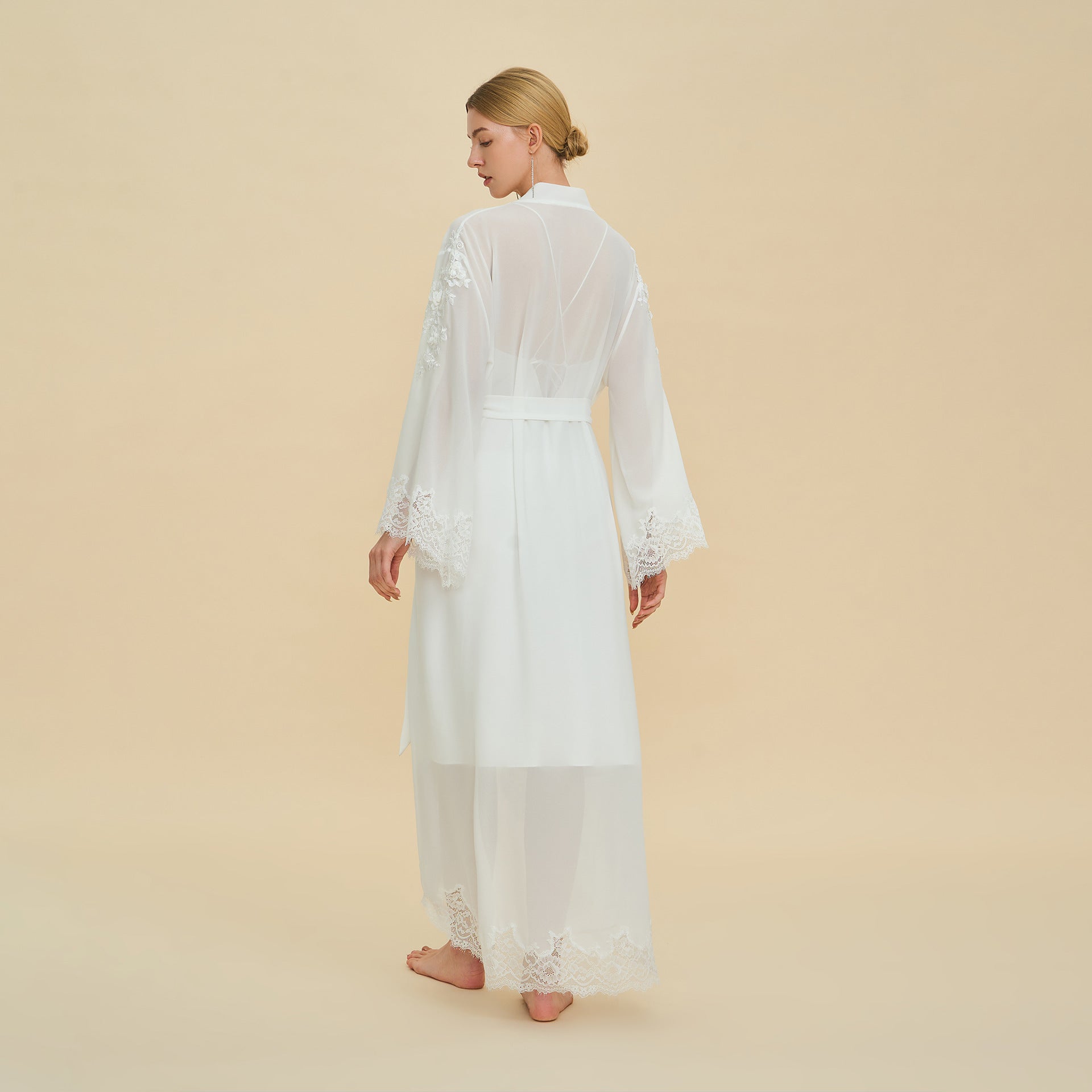 Chiffon Short Morning Robe | Sheer Loungewear for Women