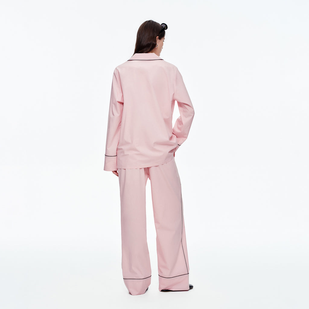 Lyocell Cardigan Lapel Long Sleeve Pajama Set | Elegant Wearable Loungewear