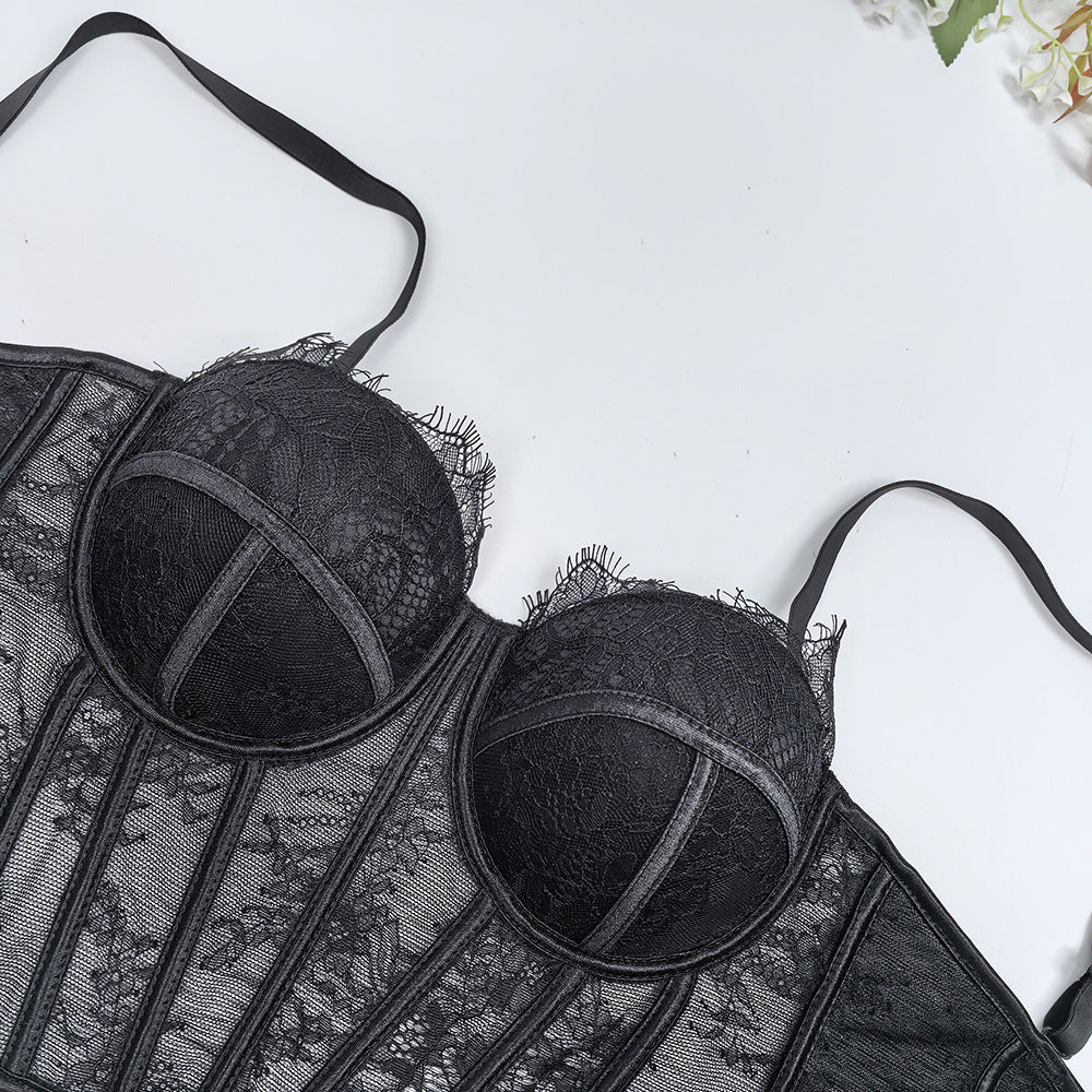 Bestseller Lace Push-Up Fishbone Corset Bra