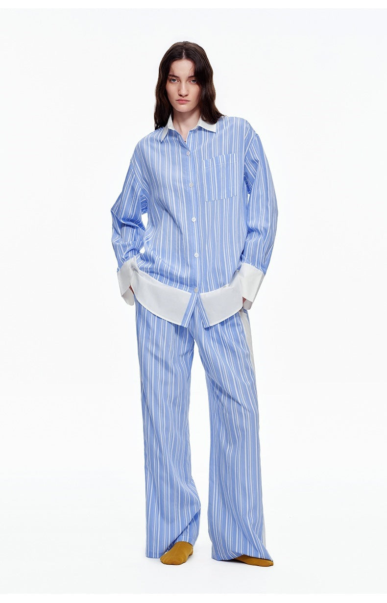Stripe Long Sleeve Pajama Set | High-End Spring & Autumn Loungewear
