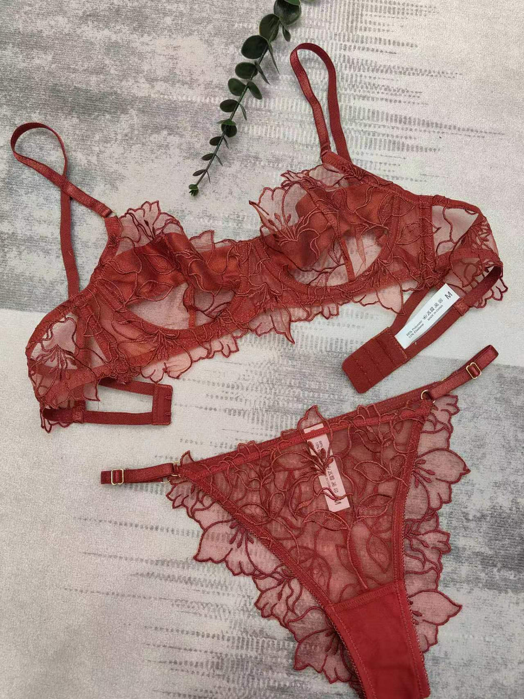 French Embroidered Lace Bra Set – Ultra-Thin, Slimming, Anti-Sag