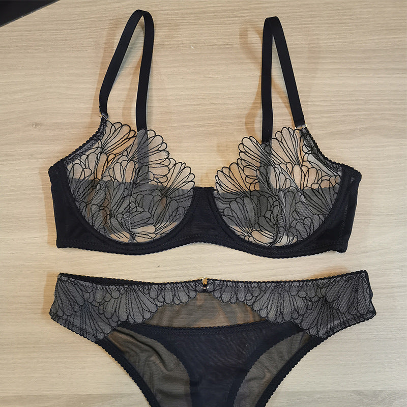French Embroidered Lace Lingerie Set – Ultra-Thin, Anti-Sag, Summer | 2 Colors