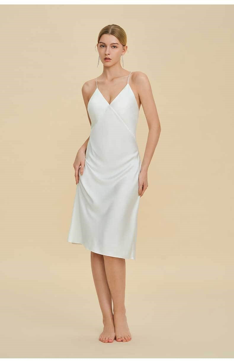 Backless V-Neck Spaghetti Strap Short Nightdress | Sexy Summer Sleepwear