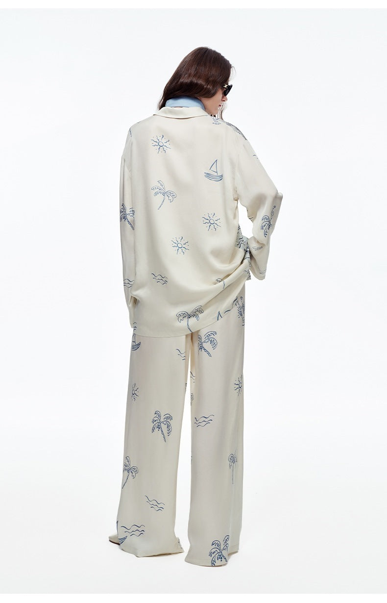 Cotton Long Sleeve Pajama Set | Women's Loungewear