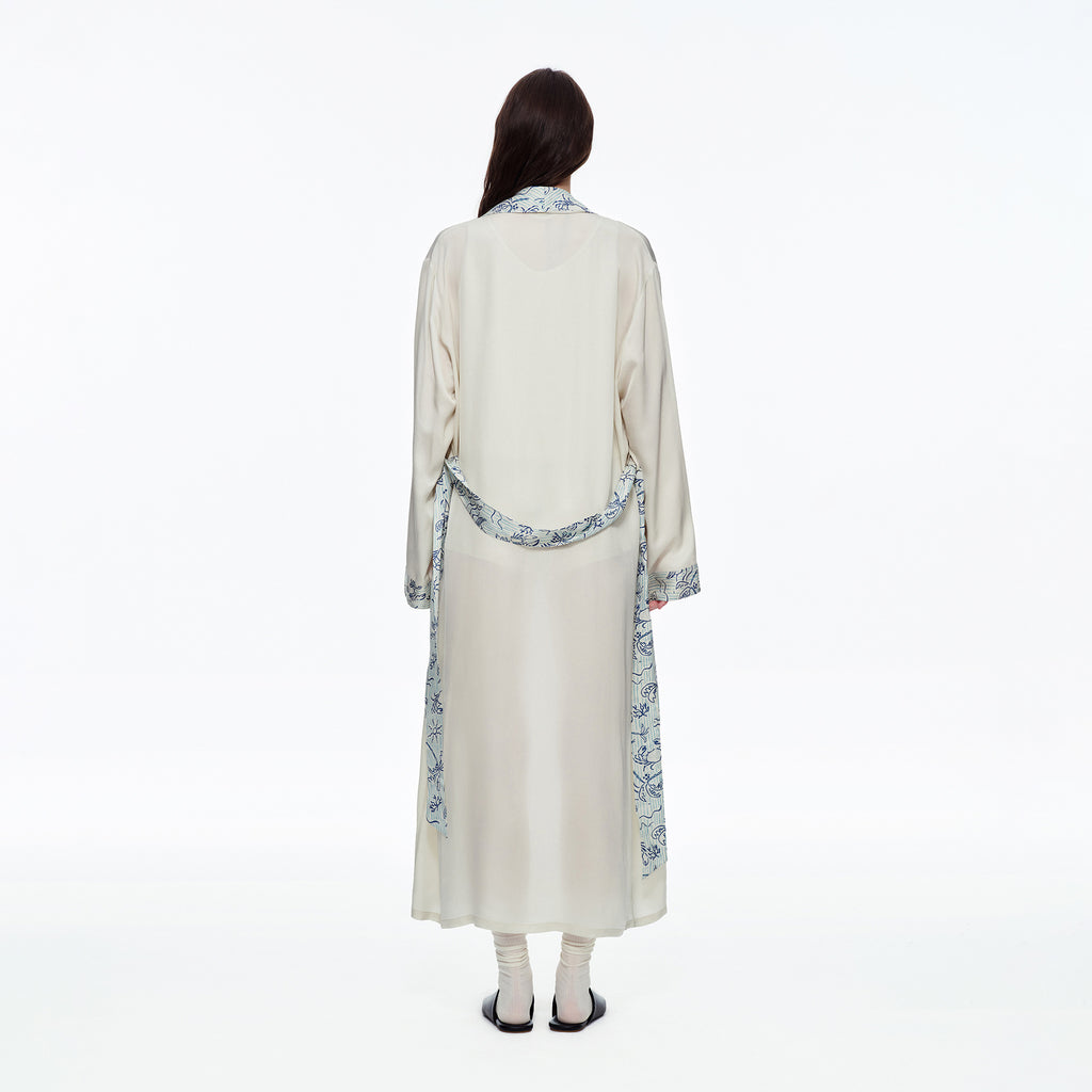 Printed Matte Morning Robe | Lightweight Luxury Sleepwear
