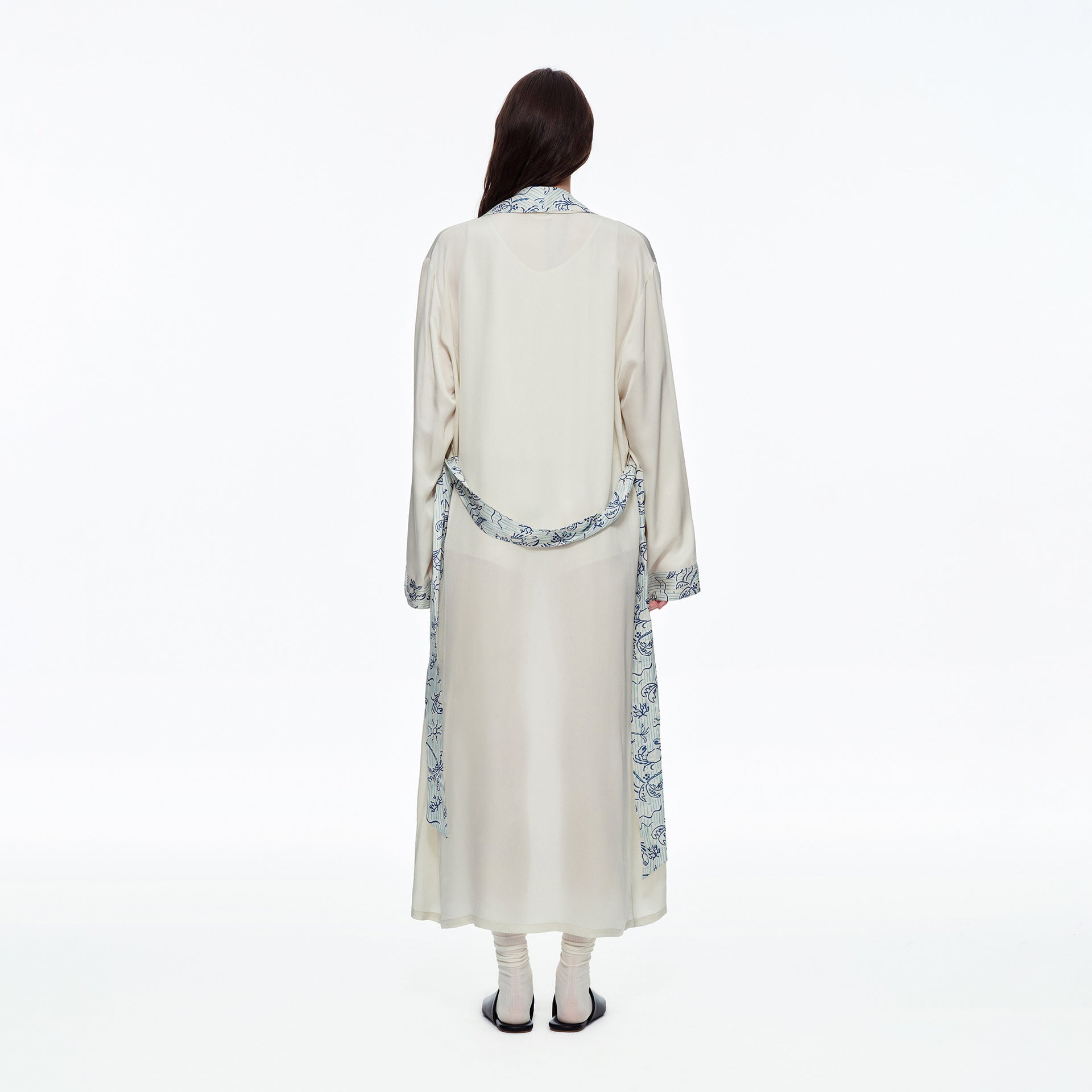 Printed Matte Morning Robe | Lightweight Luxury Sleepwear