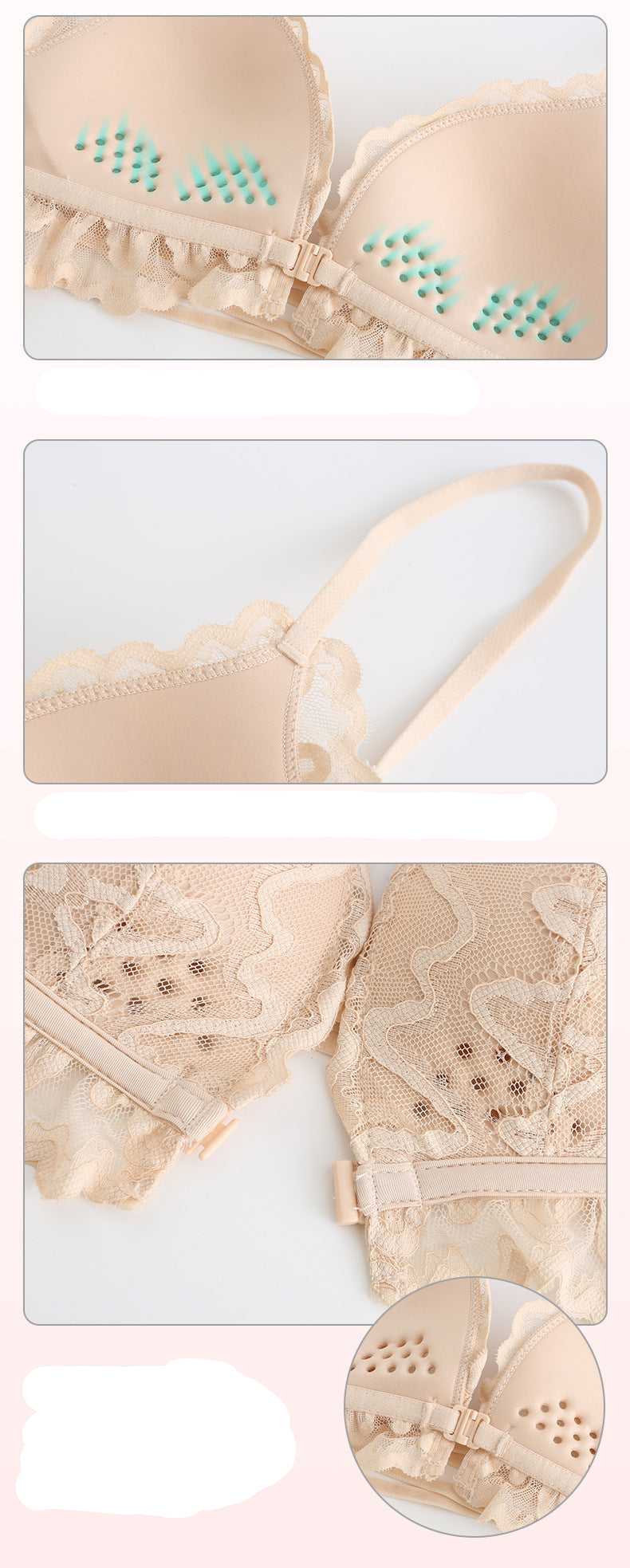 French Halter Bra Set – U-Shape, Cross-Front