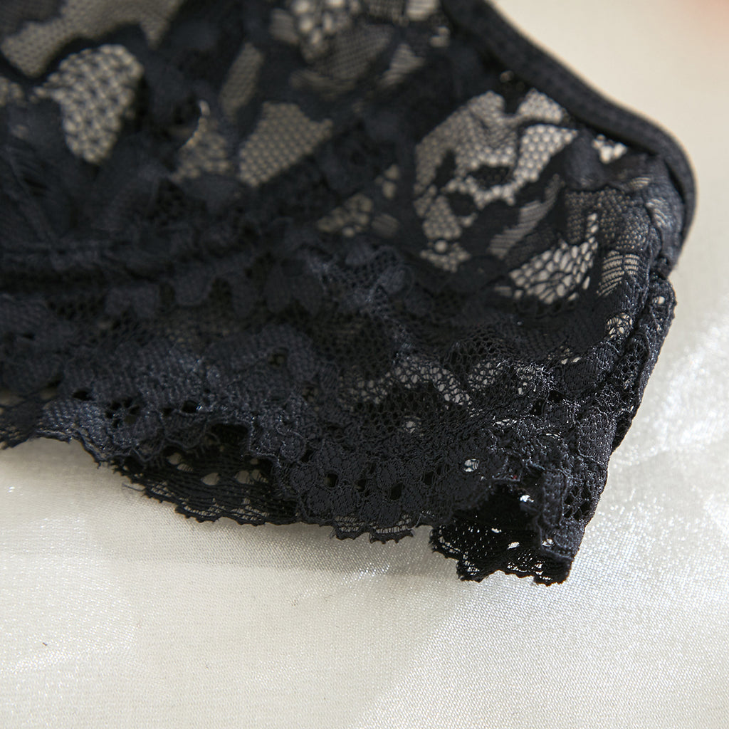 Spaghetti Strap Lace Sheer Sexy Lingerie Set