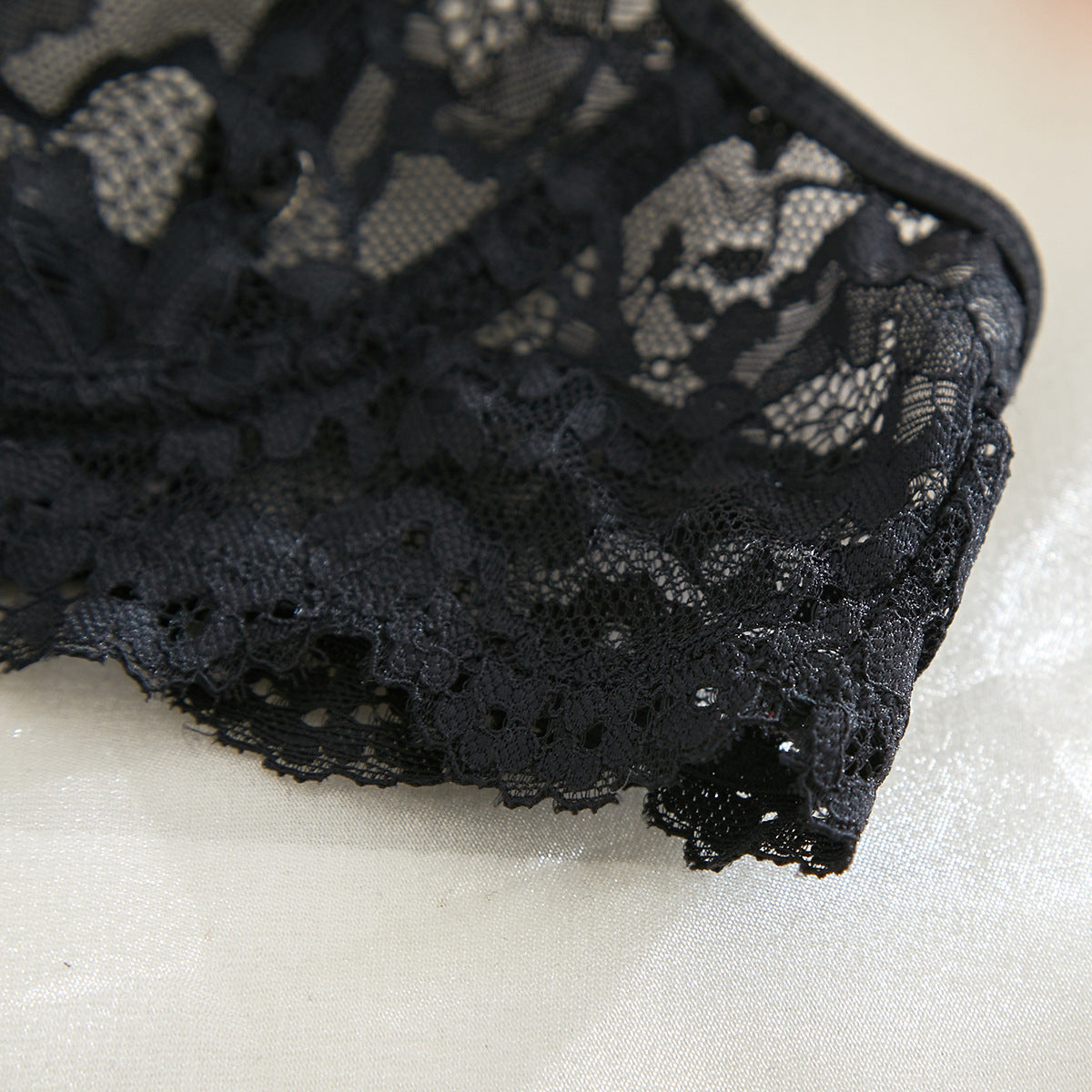 Spaghetti Strap Lace Sheer Sexy Lingerie Set