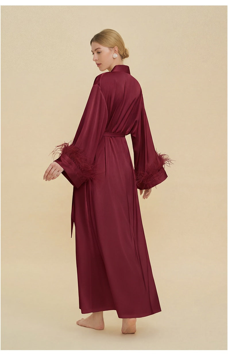 Amazon's new pajamas set women's spring and summer long nightgown suspender nightdress two-piece set women's loungewear women