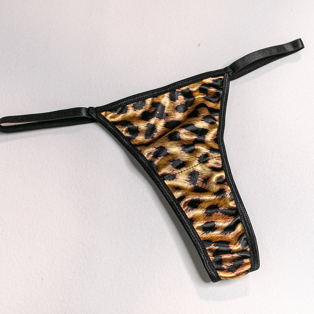 Leopard Print Lace Patchwork 3-Piece Lingerie Set