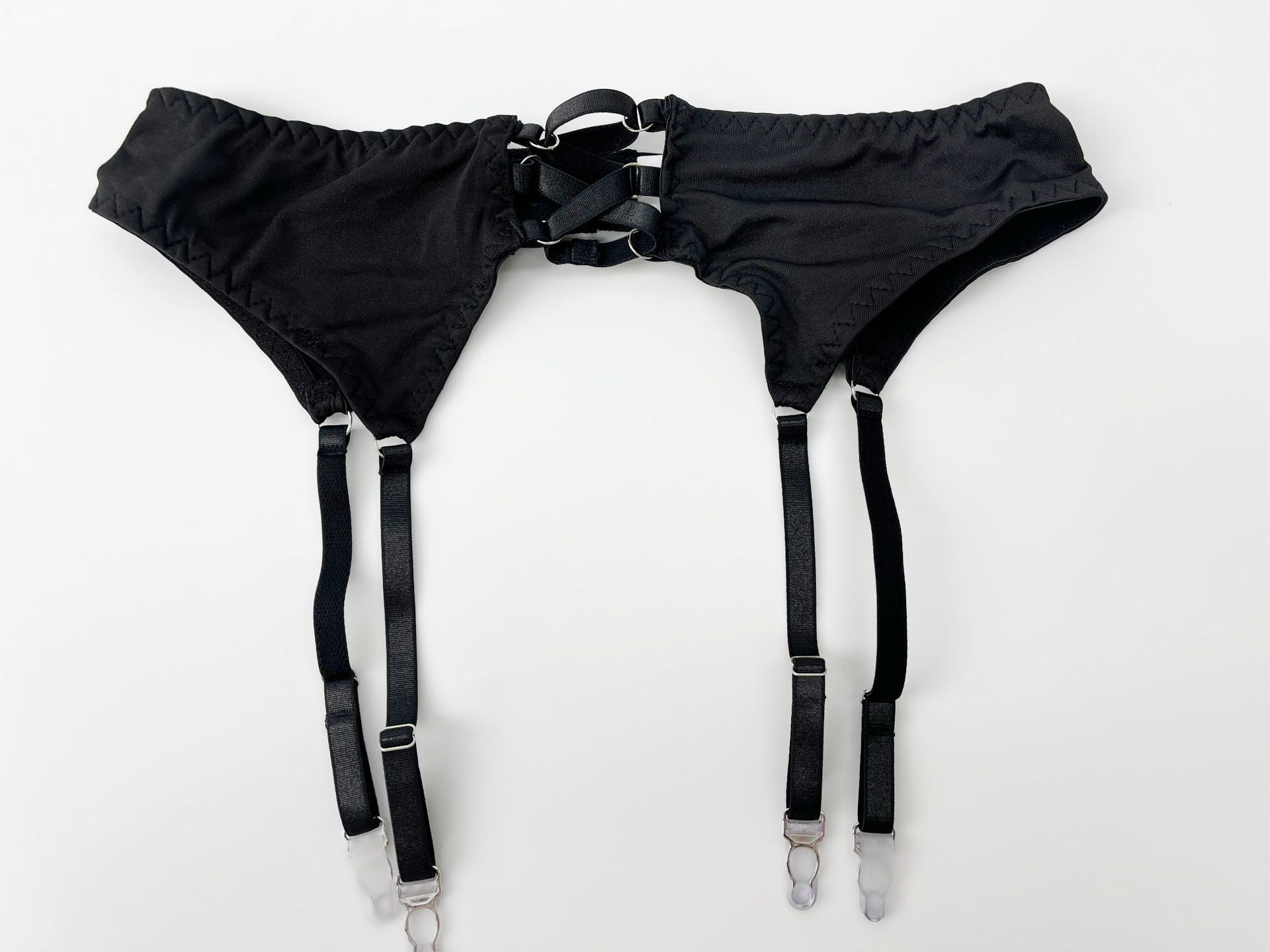 Bow Hollow Strap Lingerie Set – Ultra-Thin, with Leg Socks & Gloves