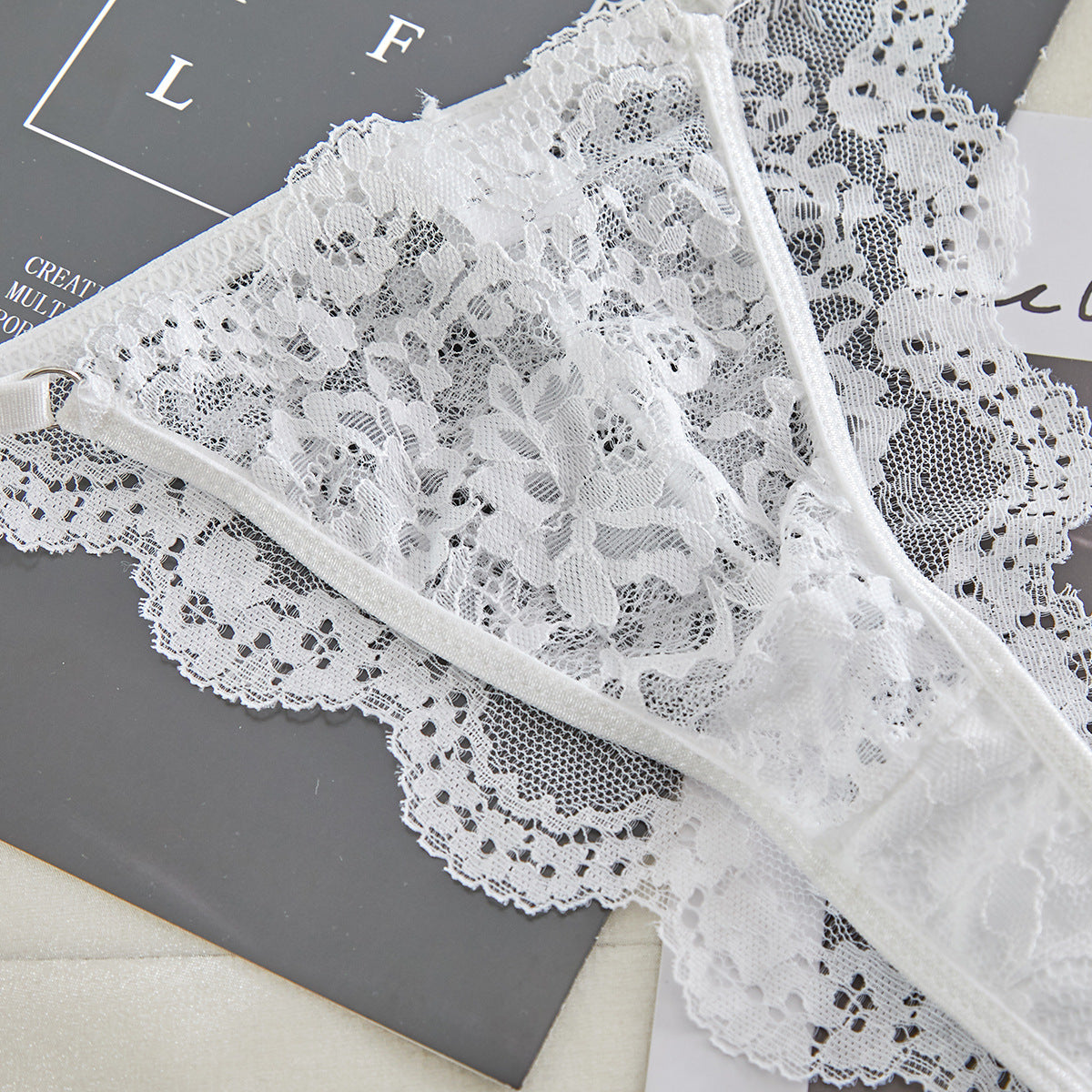 Spaghetti Strap Lace Sheer Sexy Lingerie Set