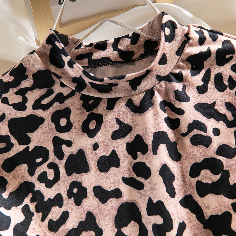 Leopard Print Sheer Mesh Bodysuit | Long Sleeve Shapewear Onesie