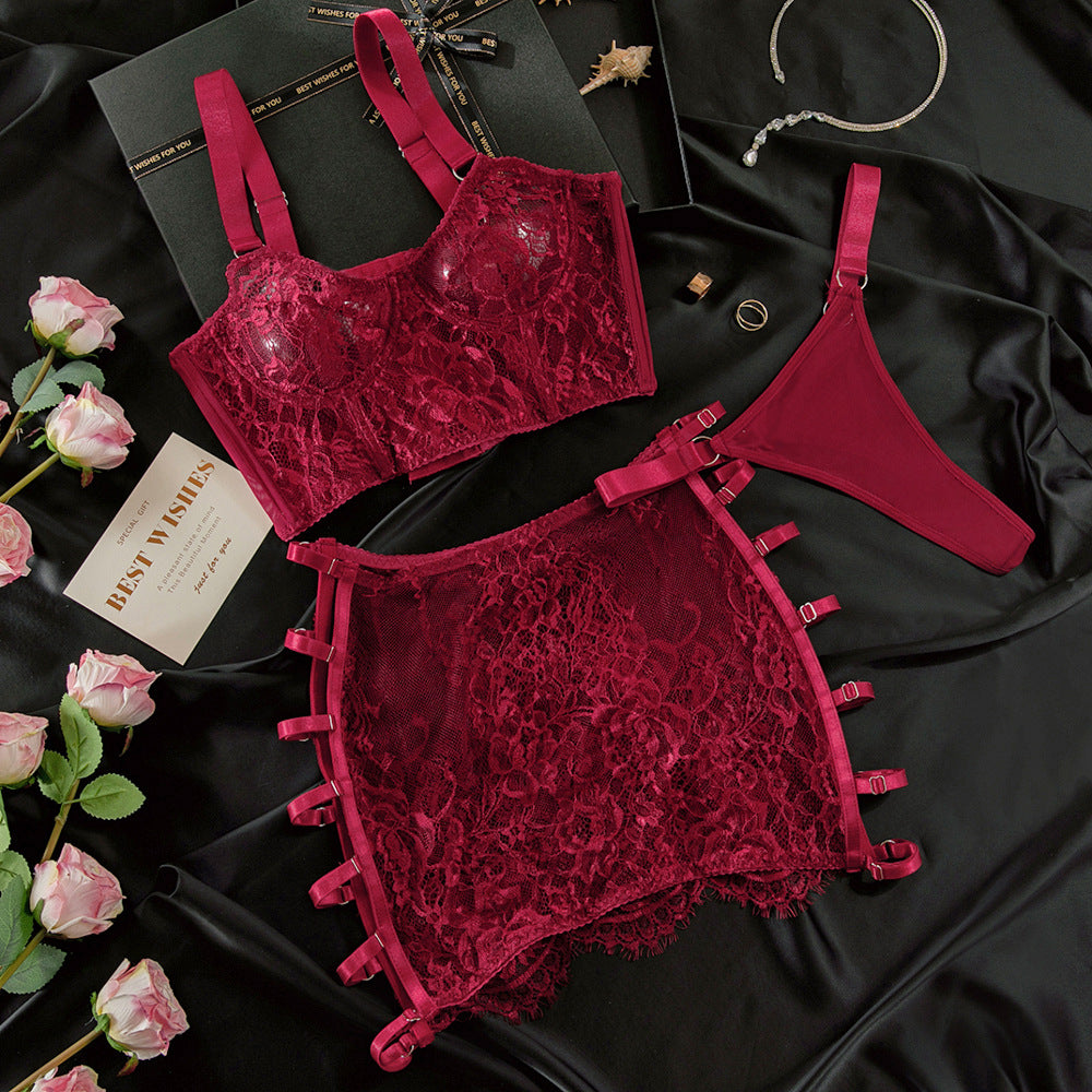 High-Elastic Lace Lingerie Set | 3D Tailored Bra & Brief