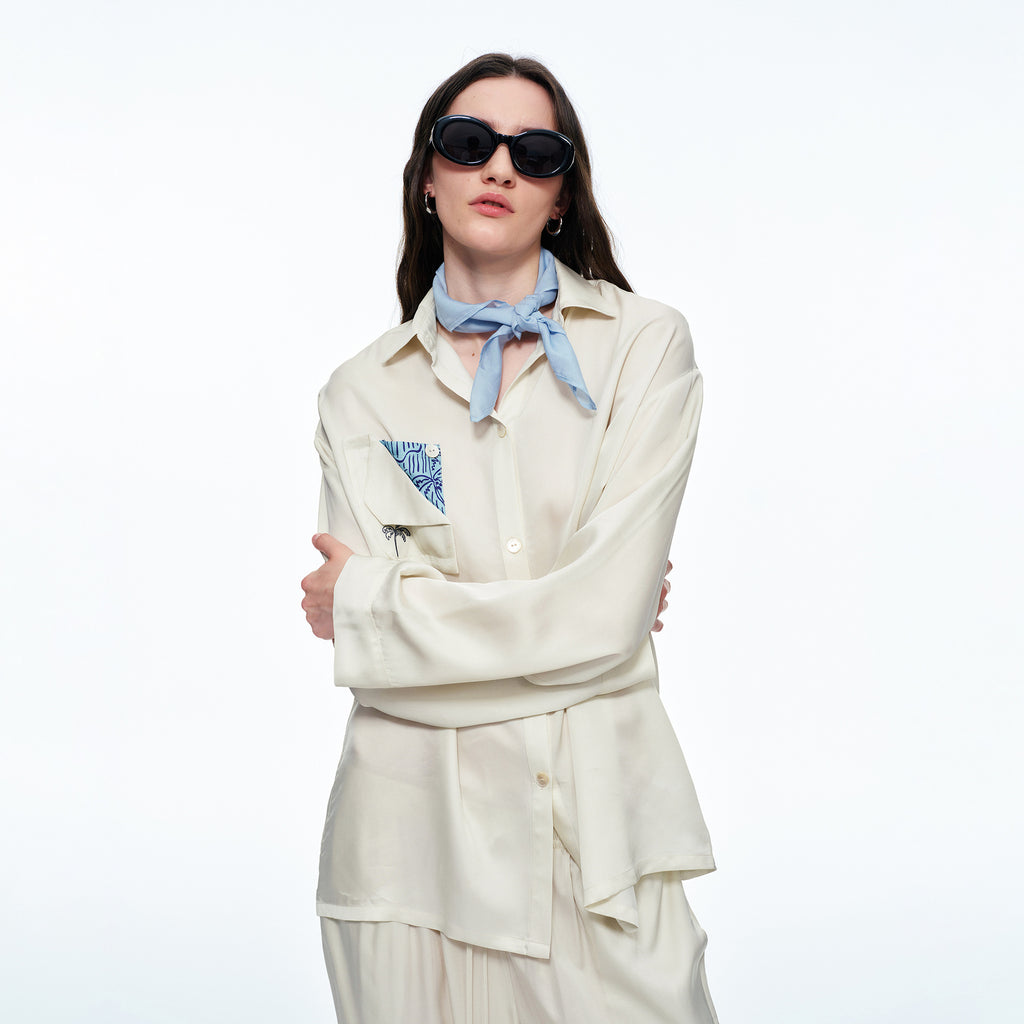 Minimalist Long Sleeve Pajama Set | Simple High-End Loungewear