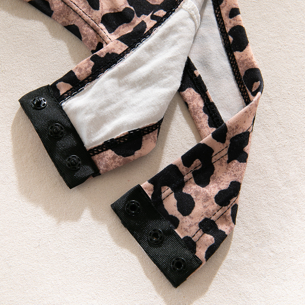 Leopard Print Sheer Mesh Bodysuit | Long Sleeve Shapewear Onesie