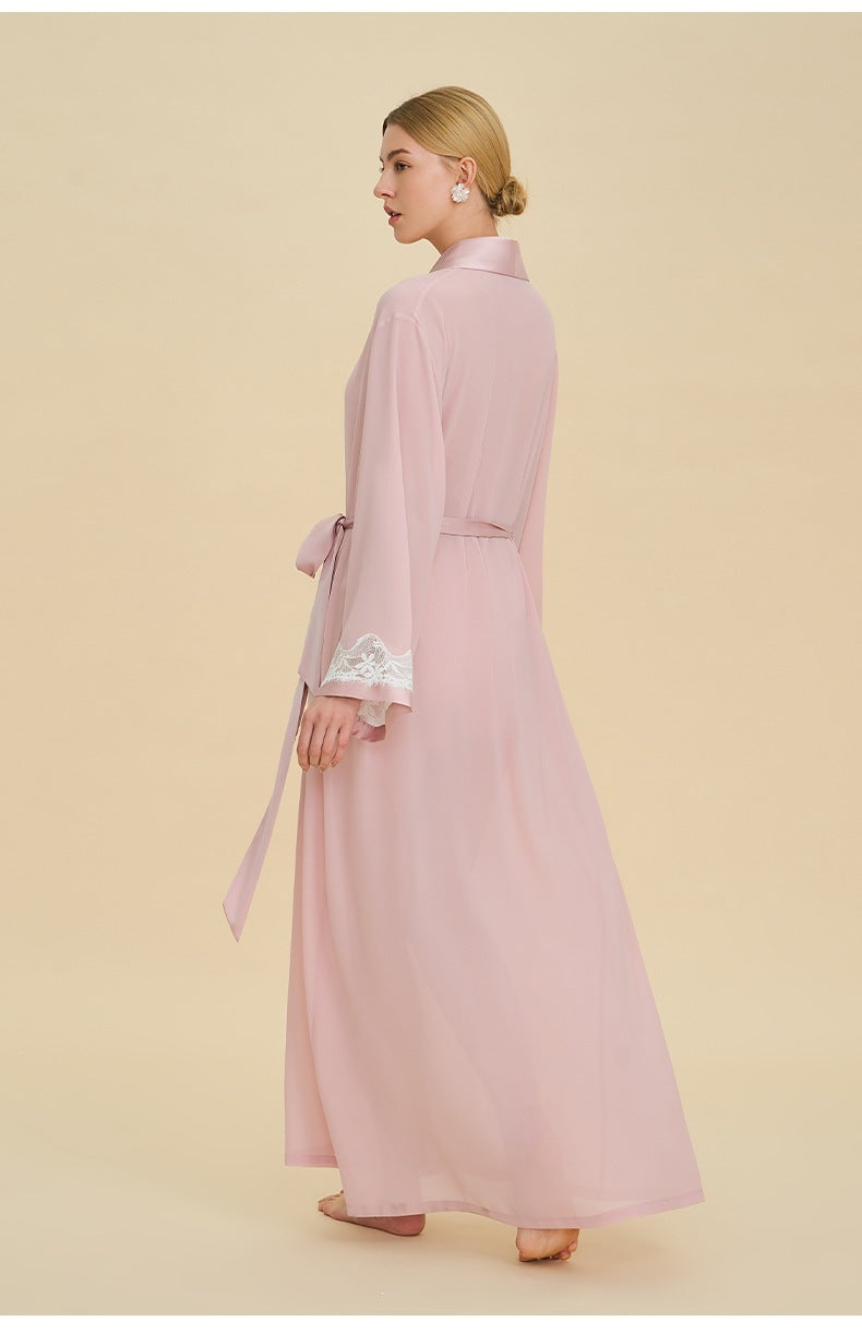 Slip Nightgown, Robe & Shorts Three-Piece Set | Luxury Loungewear