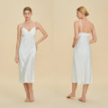 French Lace Deep V Slip Nightgown | Elegant Spaghetti Strap Sleepwear