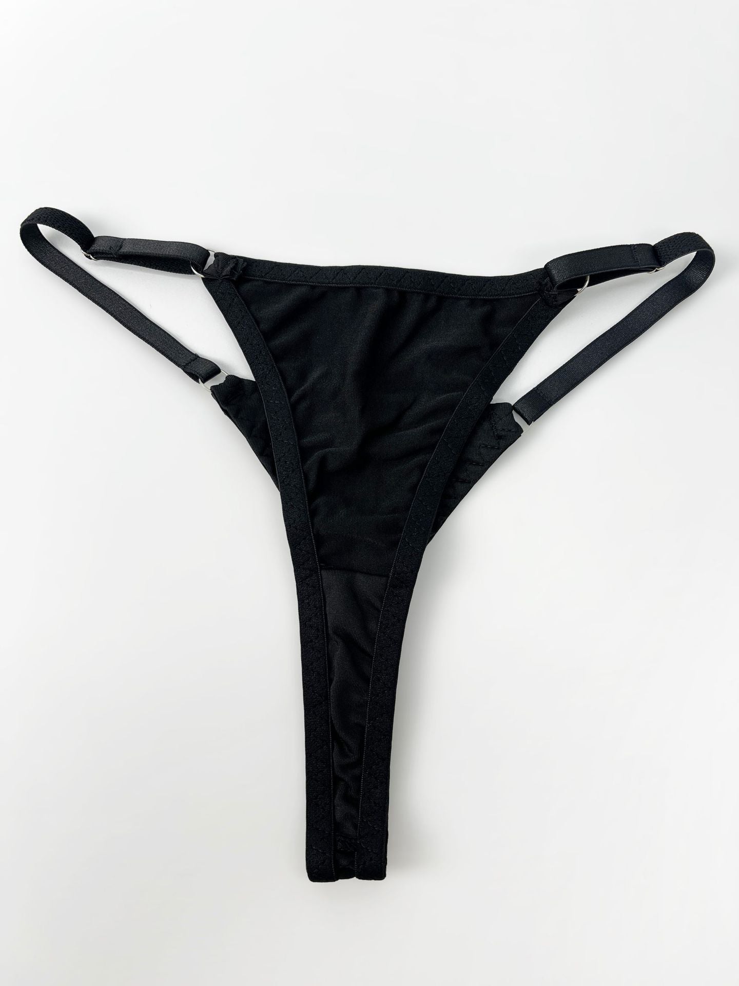 Bow Hollow Strap Lingerie Set – Ultra-Thin, with Leg Socks & Gloves