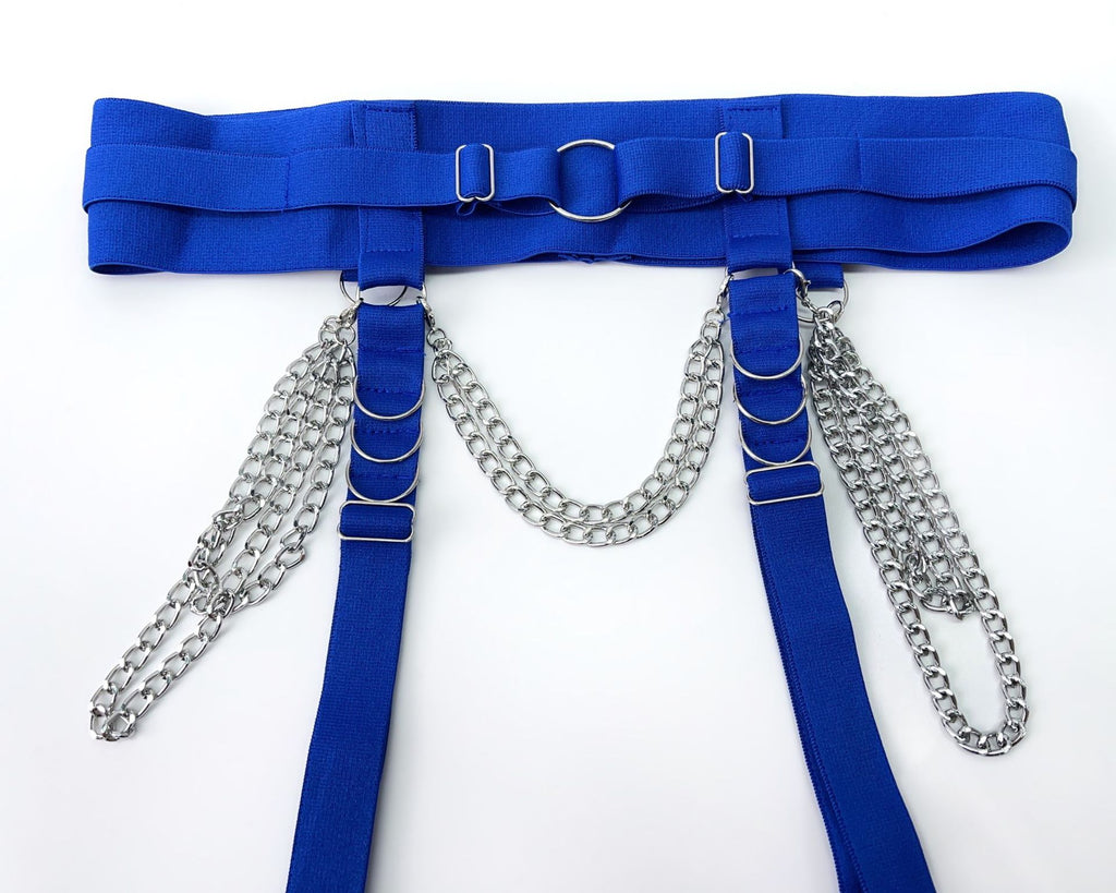 Metal Chain Hollow Bra & Leg Sock Set – Bundled, 4-Piece