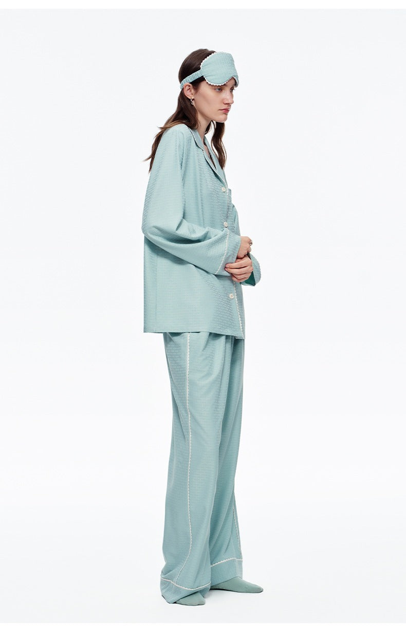 Brushed Soft Long Sleeve Pajama Set | Loose Casual Loungewear