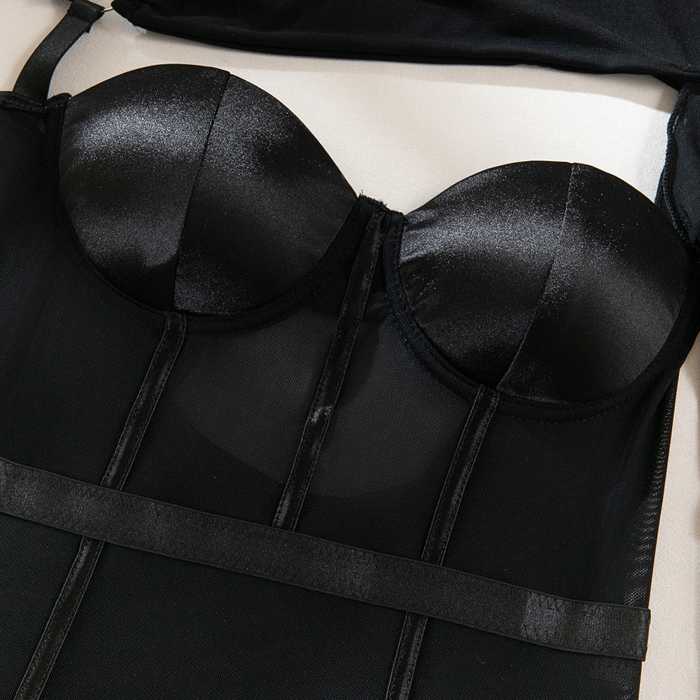 One-Shoulder Mesh Bodysuit