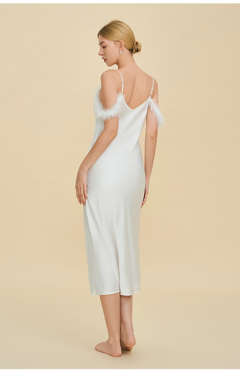 Satin Slip Nightdress | Light Luxury Sleepwear & Bridesmaid Gift